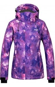 Женская влагозащитная зимняя куртка с цветным принтом, теплая зимняя пальто