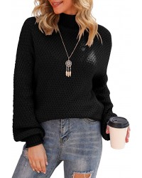 Чёрный женский свитер с высоким воротником, большой размер, свободный, грубый трикотажный свитер