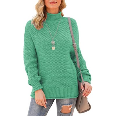 Зеленый длинновысотный воротничок с рукавами, свободная грубая трикотажная куртка