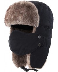 Чёрная кавалерская шапка, зимняя шапка для охоты с капюшоном и ушами