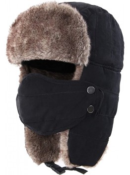 Чёрная кавалерская шапка, зимняя шапка для охоты с капюшоном и ушами