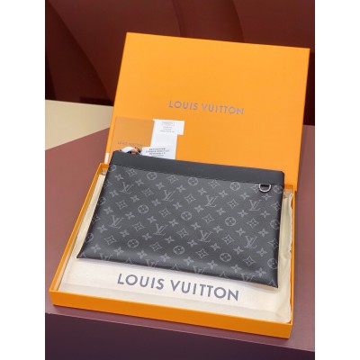 Louis Vuitton Black Flower Pochette Apollo Men's Handbag