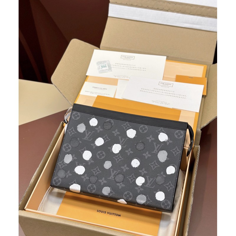 Louis Vuitton M81934 polka dot men's handbag Louis Vuitton M81934 polka dot men's handbag