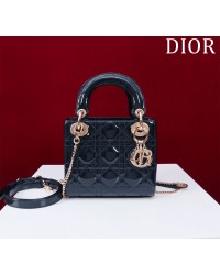 DIOR Classic Lady Lacquer Leather Concubine Bag